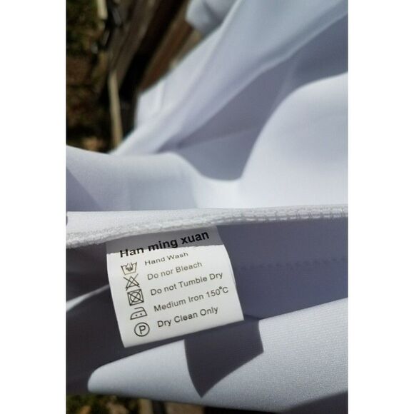 White Large Men's Cardigan Hooded Lightweight Long Sleeves - Picture 11 of 11